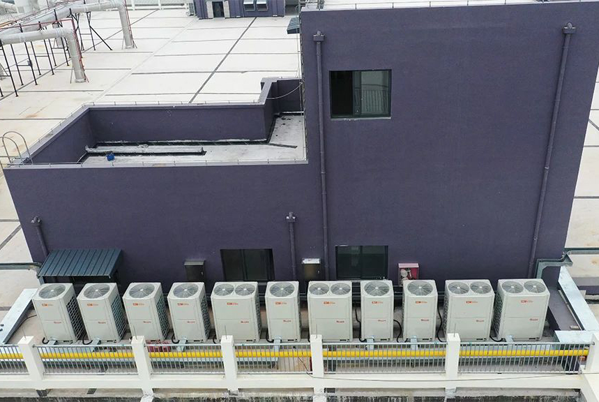 16台中广欧特斯多联热泵空调，给印染厂「降降温」